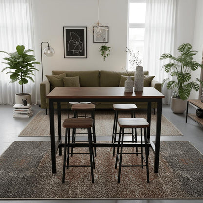 Bartafel Industrieel | Boomstam bartafels | 135x65x105cm - Industrieelinhuis.nl