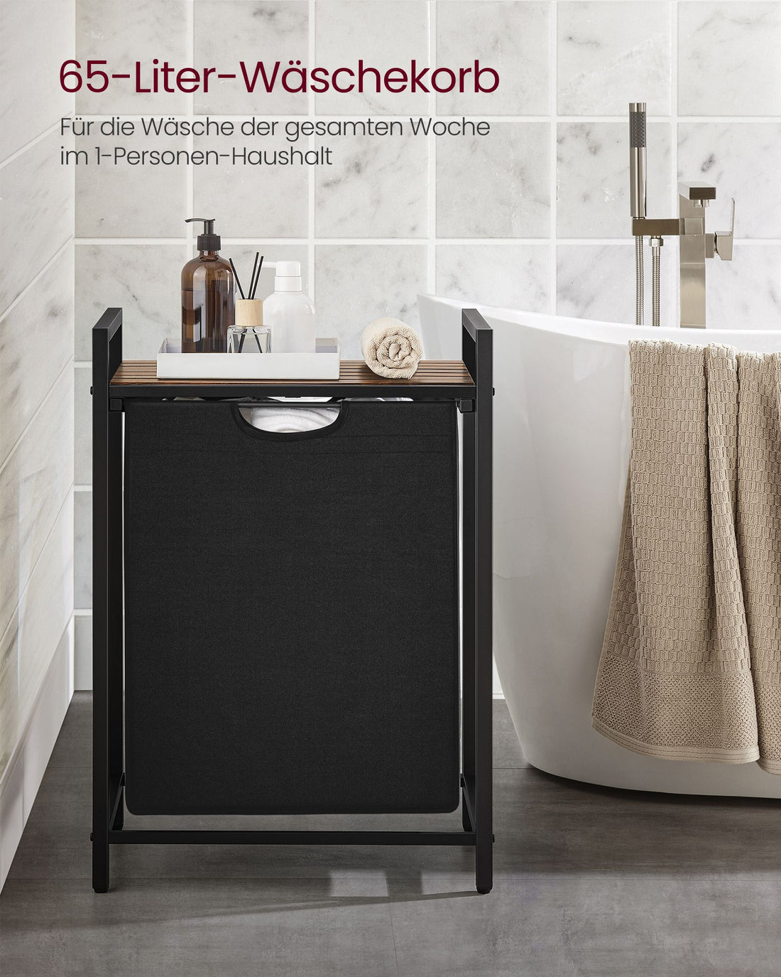 Kastje met grote Wasmand - Industrieelinhuis.nl