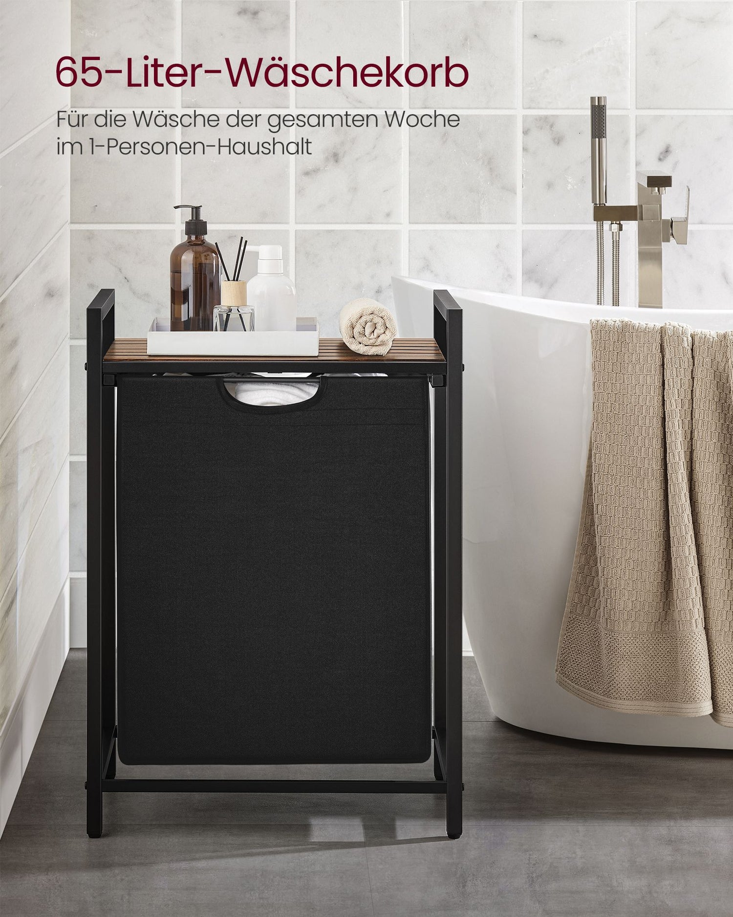Kastje met grote Wasmand - Industrieelinhuis.nl