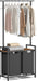 Wasmand met Hangende Plank - Rustiek Bruin en Zwart - Industrieelinhuis.nl