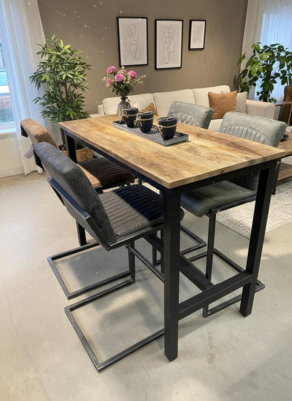 Bartafel Industrieel | Boomstam bartafels | 135x65x105cm