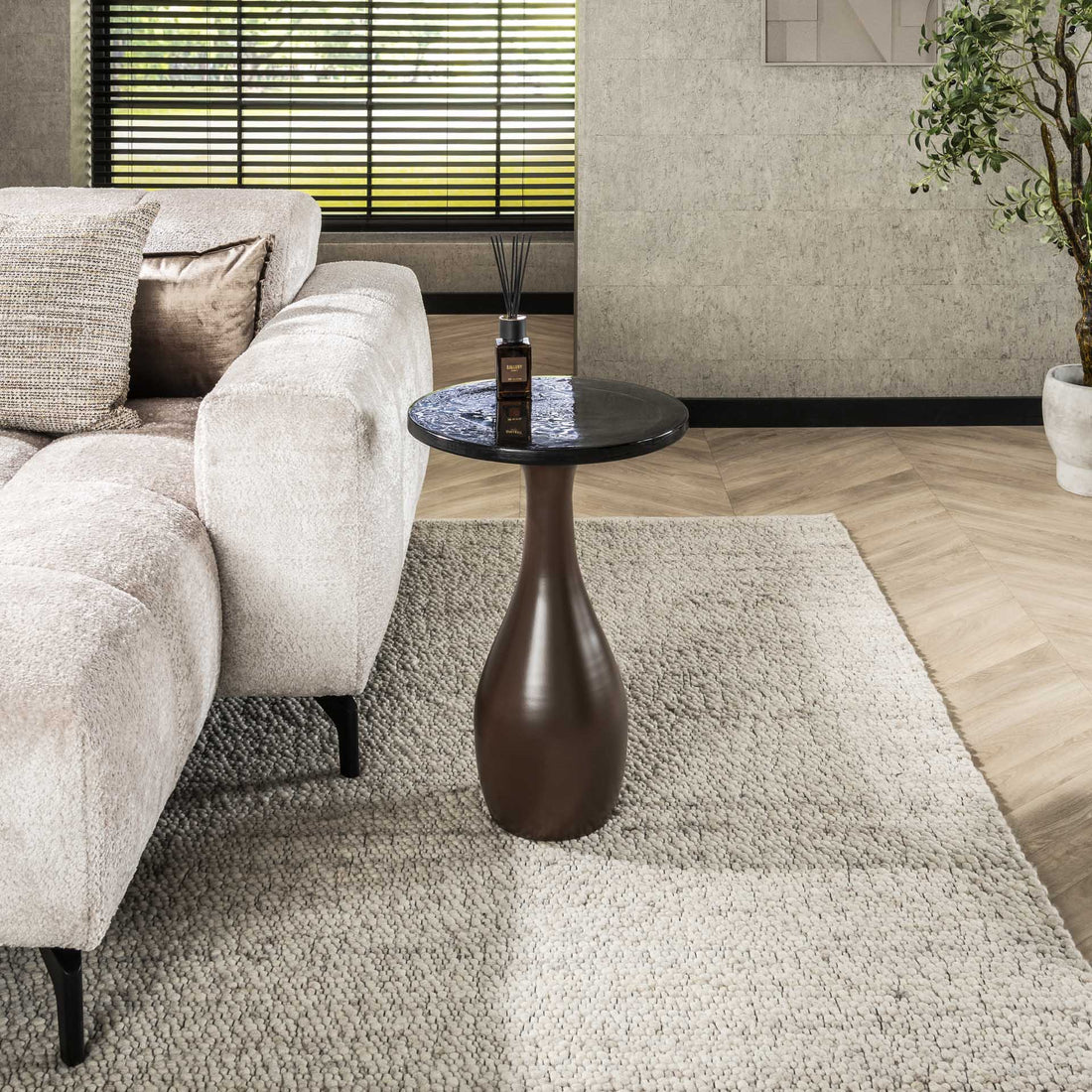 Bijzettafel Astra Druppel M Koper