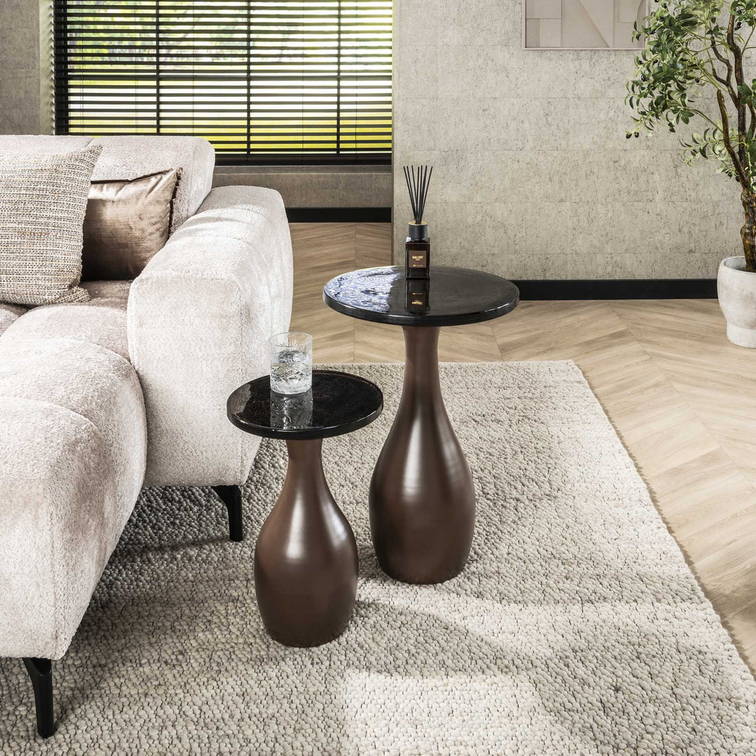 Bijzettafel Astra Druppel S Koper