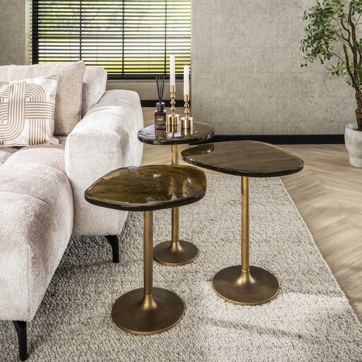 Bijzettafel Astra L Goud