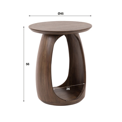 Bijzettafel Tobi S | Acacia hout | Mat bruin