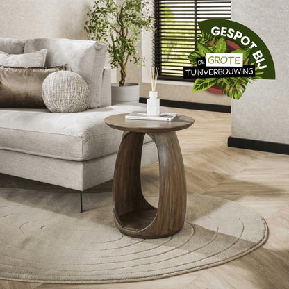 Bijzettafel Tobi S | Acacia hout | Mat bruin