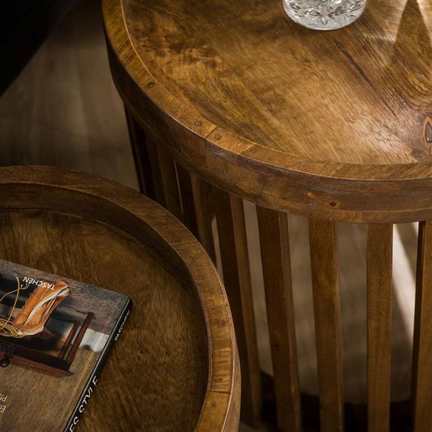 Bijzettafel set van 2 Rond Mod