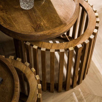 Bijzettafel set van 2 Rond Mod