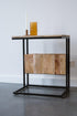 Bijzettafel voor over de bank | Mangohout en Staal | 45x60x69cm