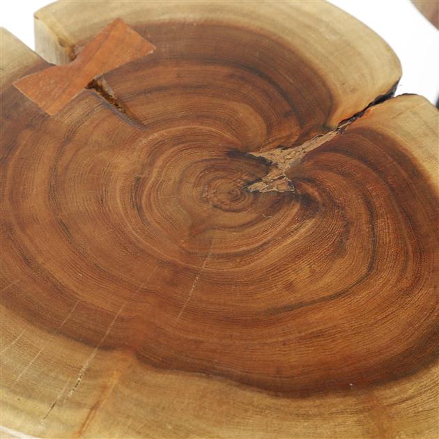 Bijzettafelset Rond Boomstam (2 stuks)