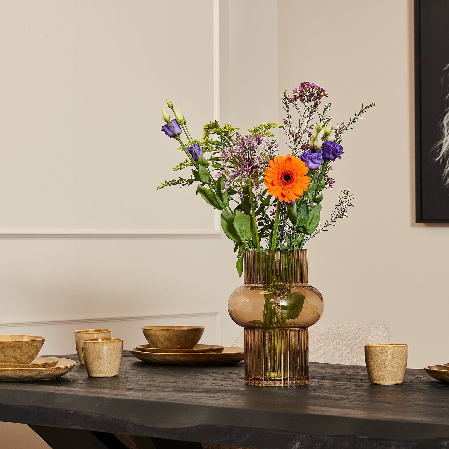 Boomstamtafel zwart 200 cm zwart Boston Black |