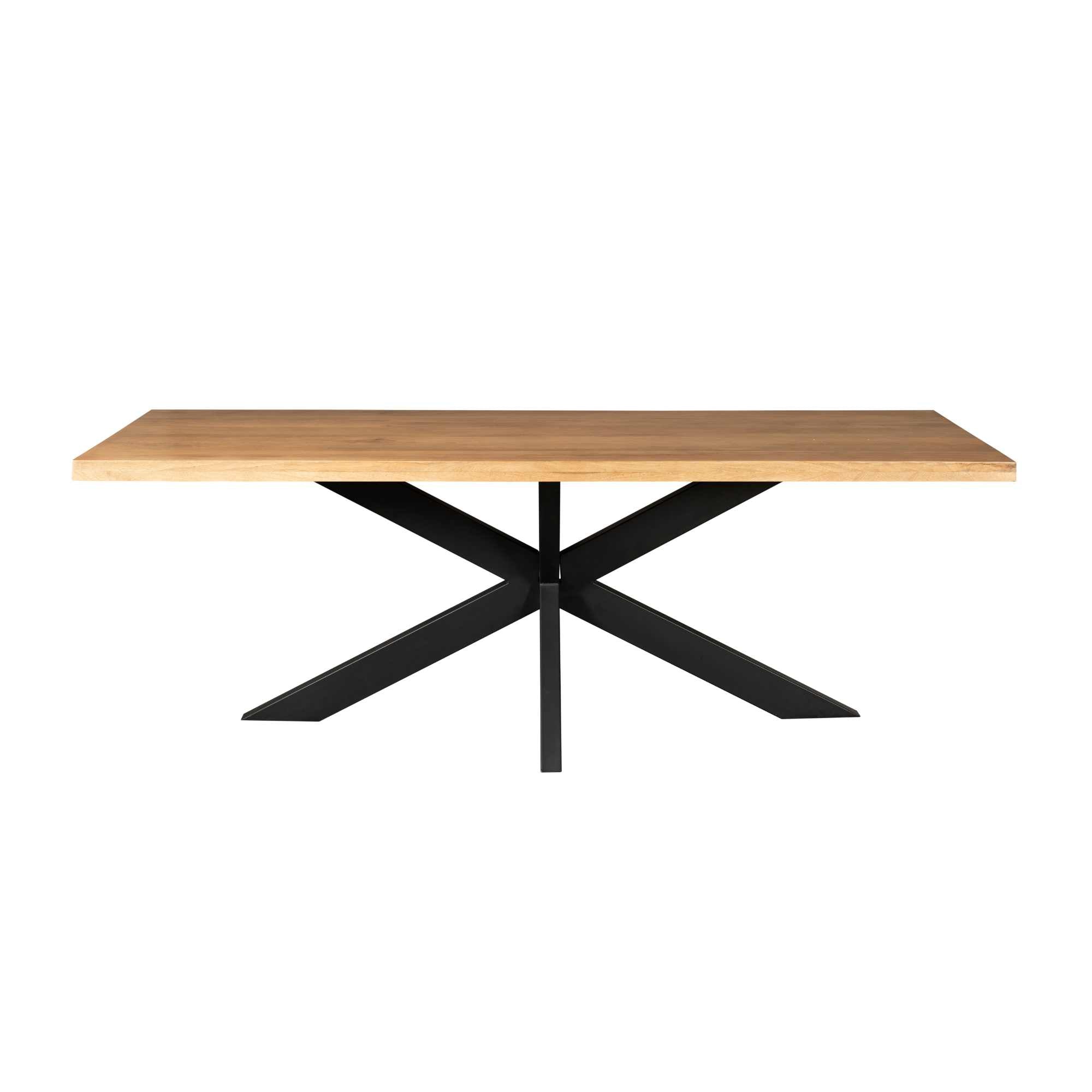 Eetkamertafel Mangohout Denver | Rechthoek matrixpoot | 240 cm