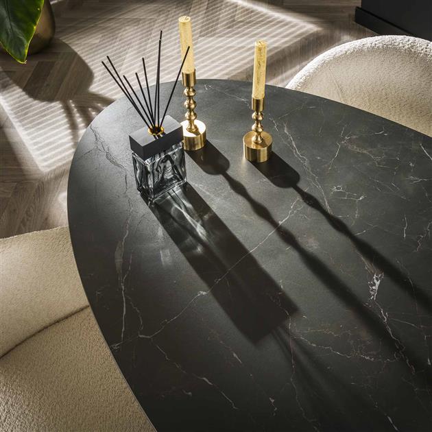 Eetkamertafel Ovaal Ceramic Neil 180 cm