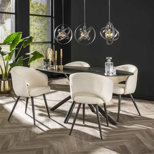 Eetkamertafel Ovaal Ceramic Neil 180 cm