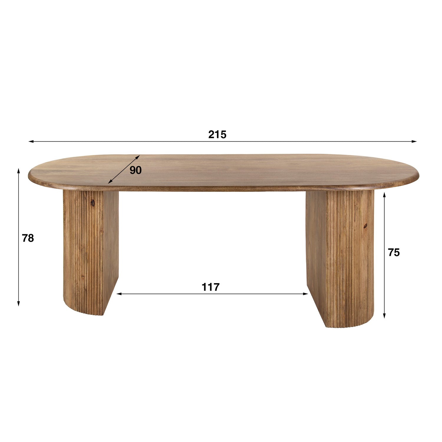 Eetkamertafel Wade 215 cm