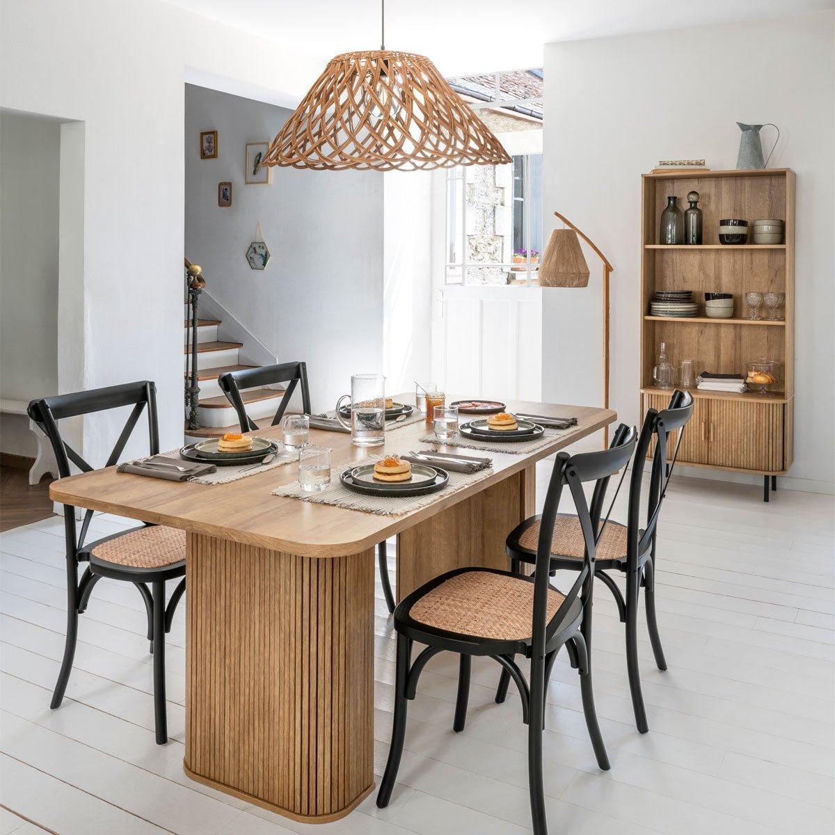 Eettafel Bali met twee kolompoten 180 x 90 x 75 cm