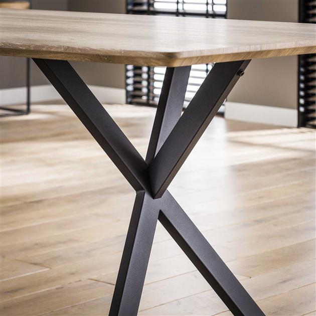 Eettafel Deens ovaal Hidde Eiken Grijs / Antiekwas 190 cm