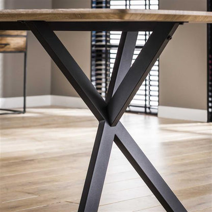 Eettafel Deens ovaal Hidde Eiken Grijs / Antiekwas 190 cm