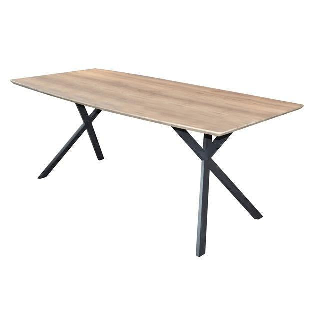 Eettafel Deens ovaal Hidde Eiken Grijs / Antiekwas 190 cm