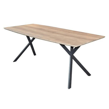 Eettafel Deens ovaal Hidde Eiken Grijs / Antiekwas 190 cm