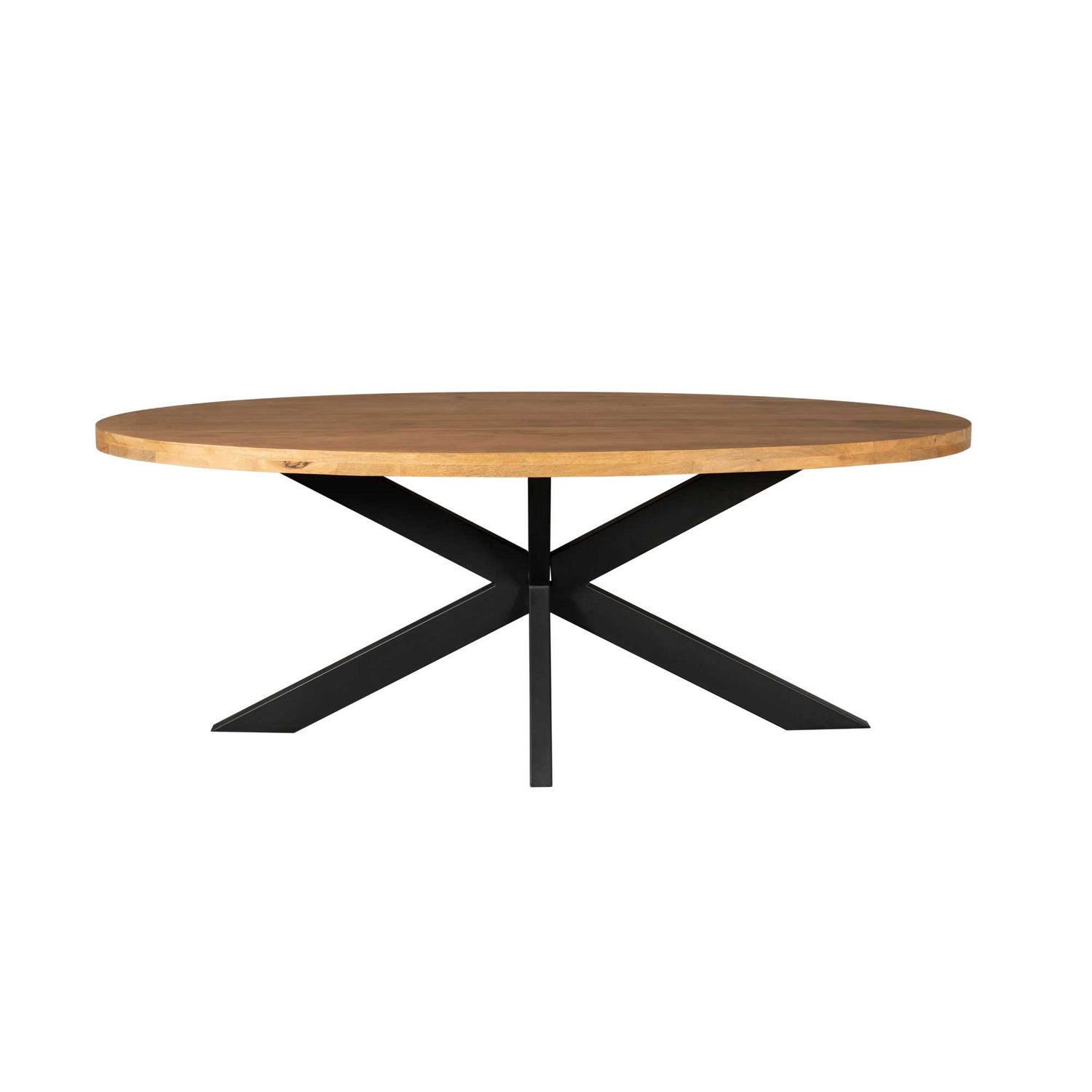 Eettafel Denver | Ovaal | Mangohout Staal | 180 cm