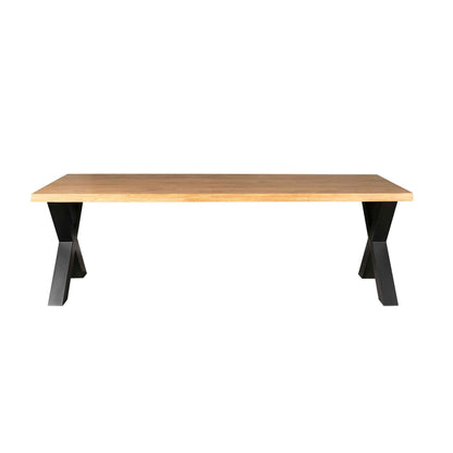 Eettafel Mangohout Denver | Rechthoek X-poot | 300 cm