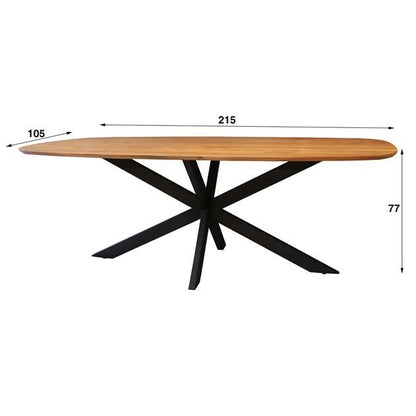Eettafel Ovaal Arthur 215 cm