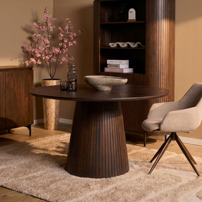 Ronde eettafel Solana Bruin Mangohout 150 cm