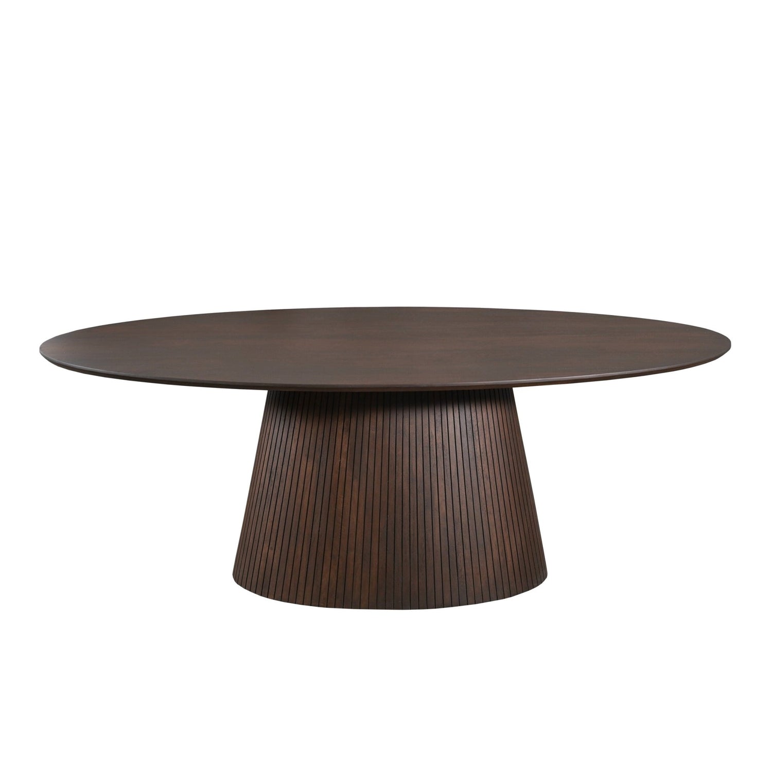 Ovale eettafel Solana Bruin Mangohout 210 cm