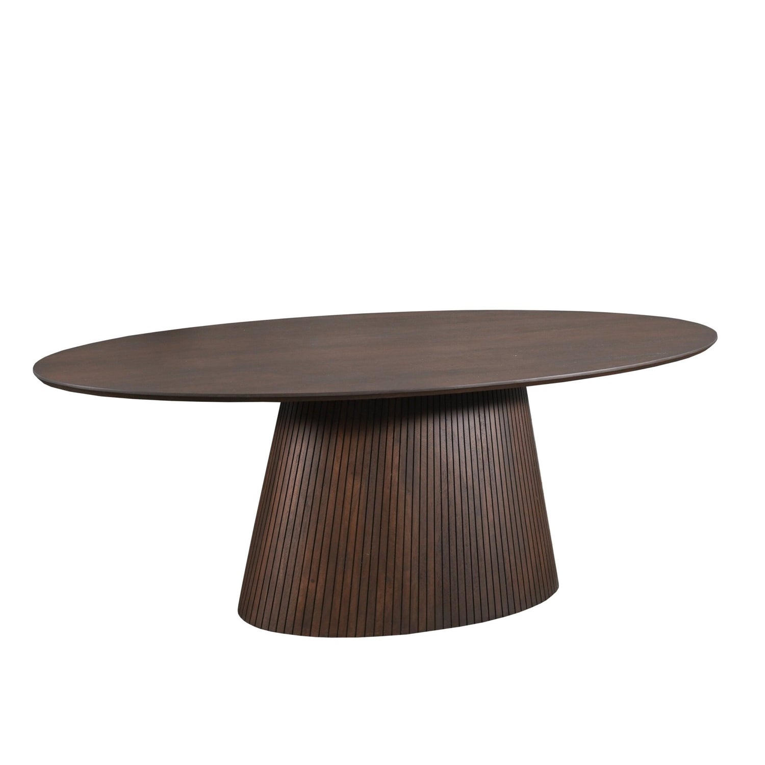Ovale eettafel Solana Bruin Mangohout 210 cm