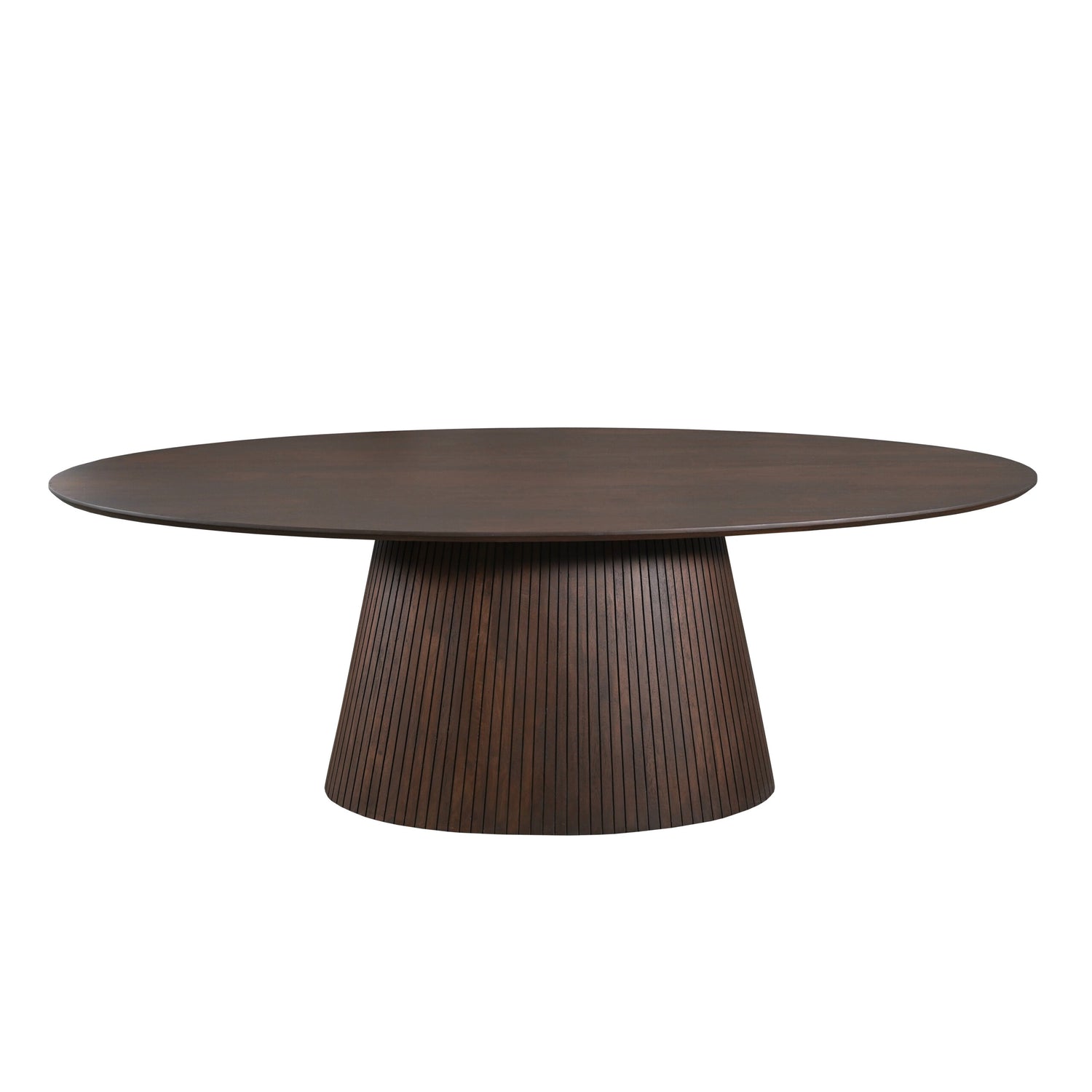 Ovale eettafel Solana Bruin Mangohout 240 cm