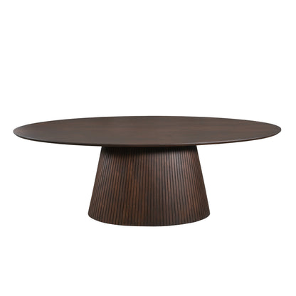 Ovale eettafel Solana Bruin Mangohout 240 cm