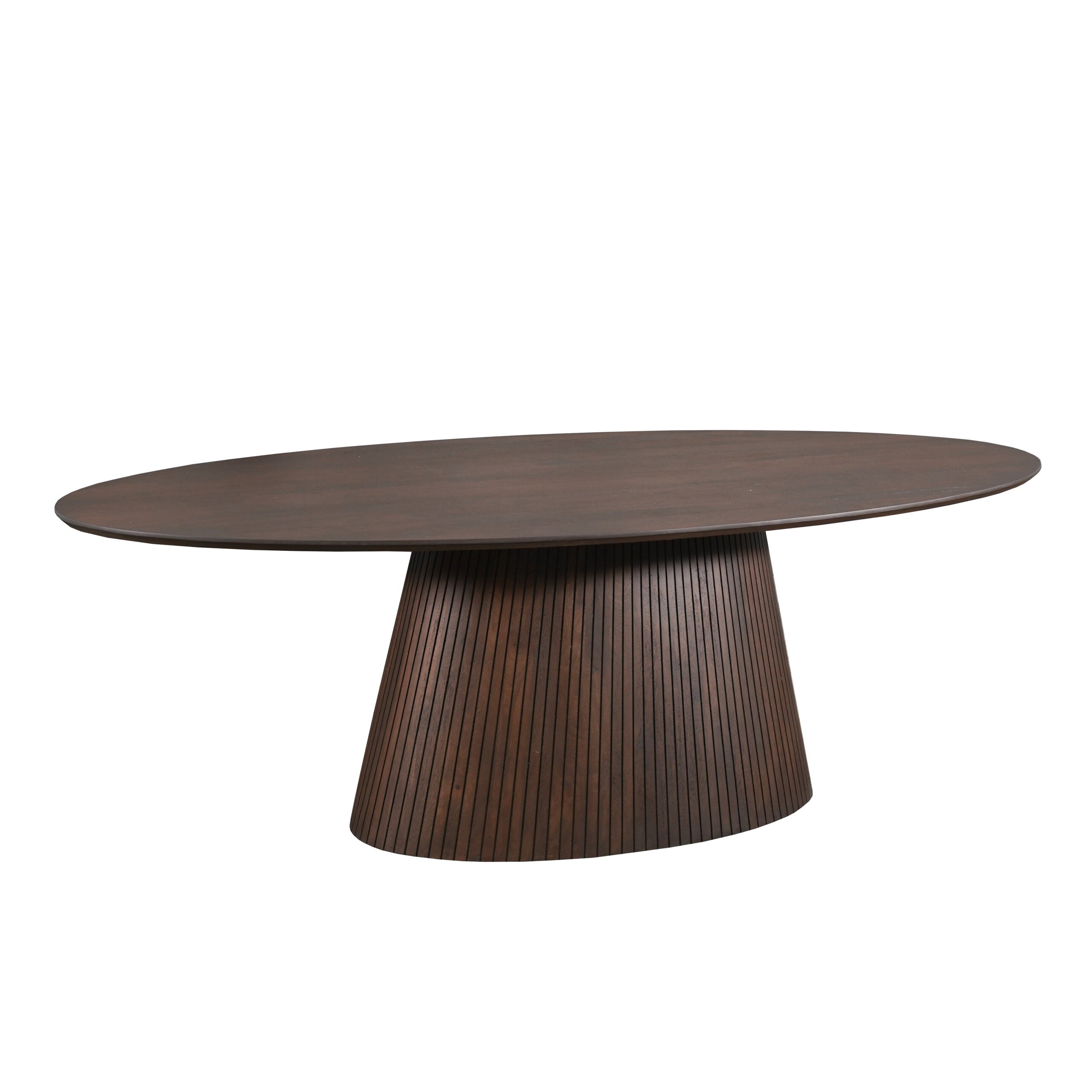 Ovale eettafel Solana Bruin Mangohout 240 cm