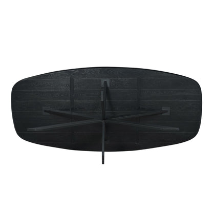 Eiken eettafel Ferris | Deens Ovaal 200 cm | Zwart