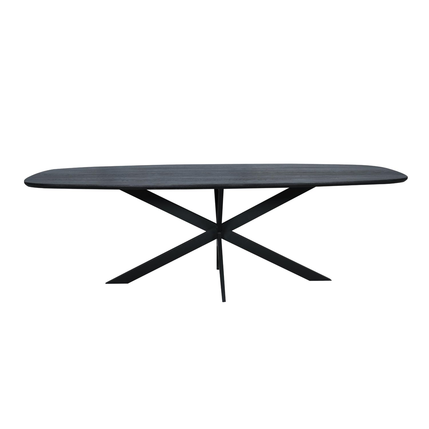 Eiken eettafel Ferris | Deens Ovaal 200 cm | Zwart