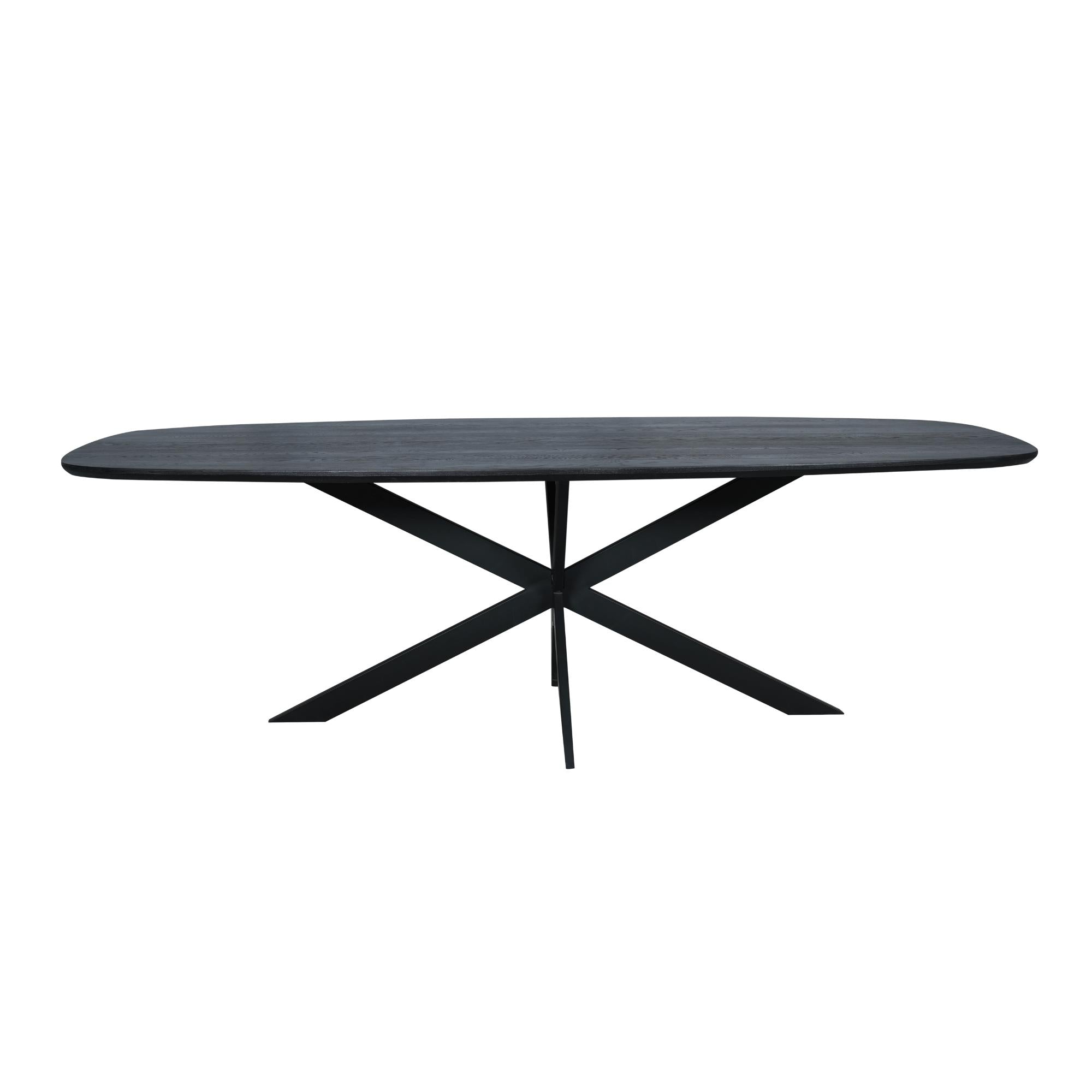 Eiken eettafel Ferris | Deens Ovaal 200 cm | Zwart