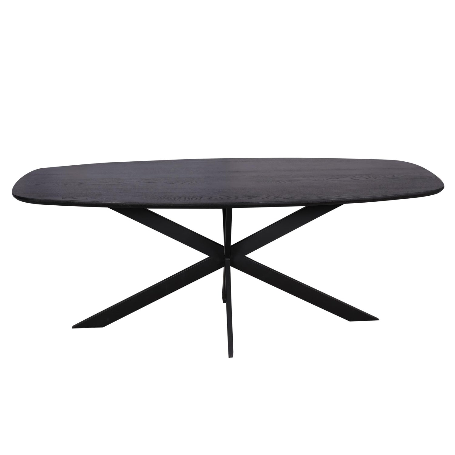 Eiken eettafel Ferris | Deens Ovaal 200 cm | Zwart