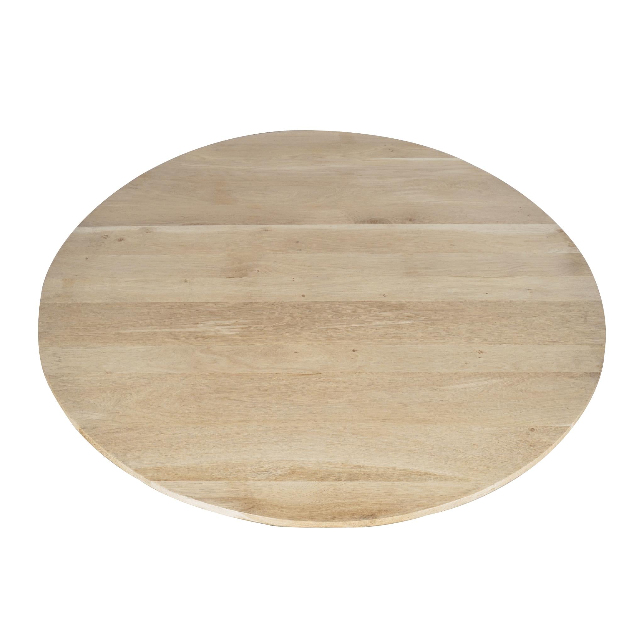 Eiken eettafel Ferris | Rond 110 cm | Naturel