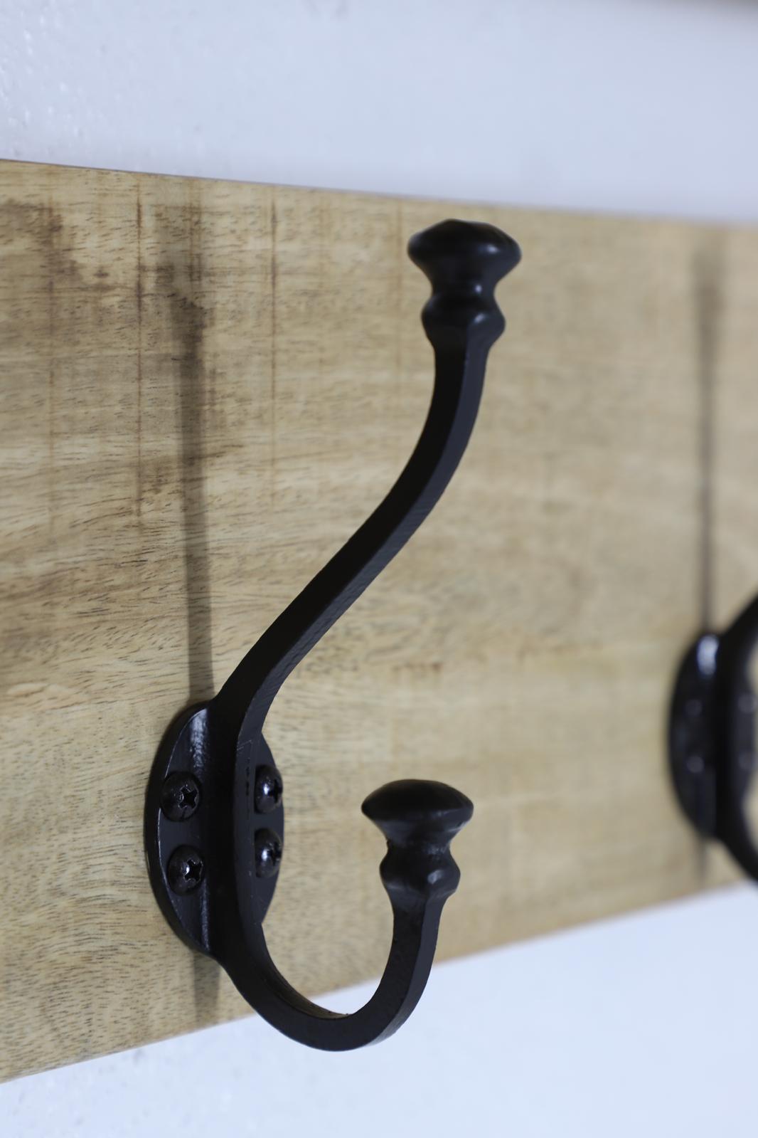 Britt Garderobe XL – Massief Mangohout &amp; Staal | 100 × 40 × 190 cm