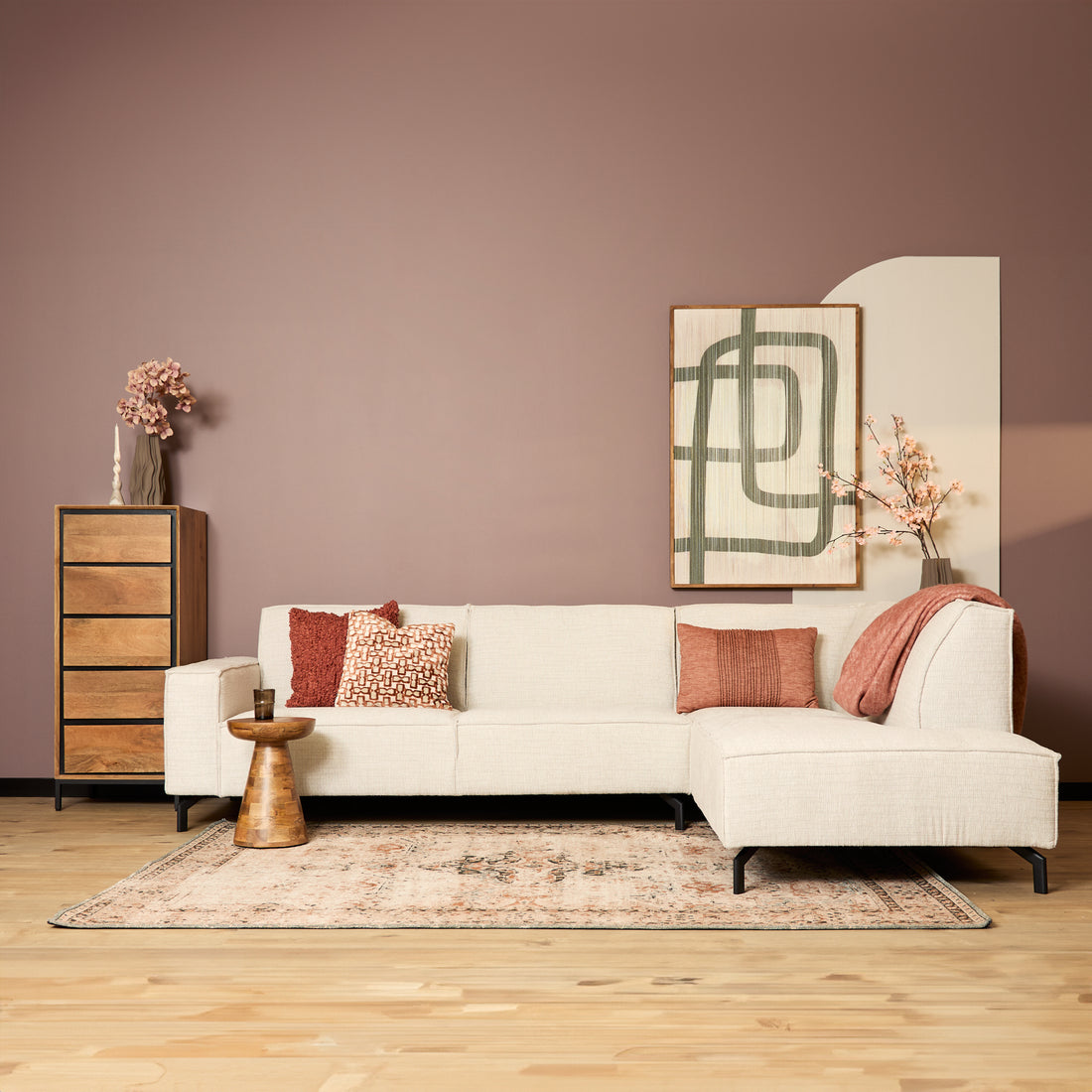 MySofa Hoekbank Floris Beige - Industrieelinhuis.nl
