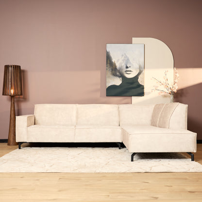 MySofa Velvet Hoekbank Floris Beige - Industrieelinhuis.nl