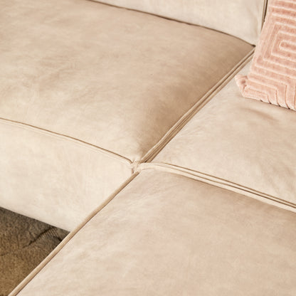 MySofa Velvet Hoekbank Floris Beige - Industrieelinhuis.nl