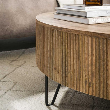 Grote Salontafel Mangohout | Wave | Ø 120cm