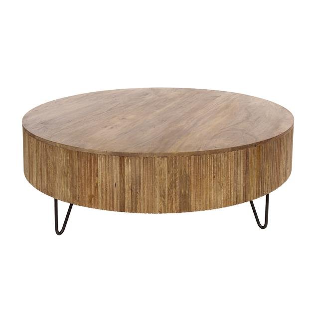 Grote Salontafel Mangohout | Wave | Ø 120cm