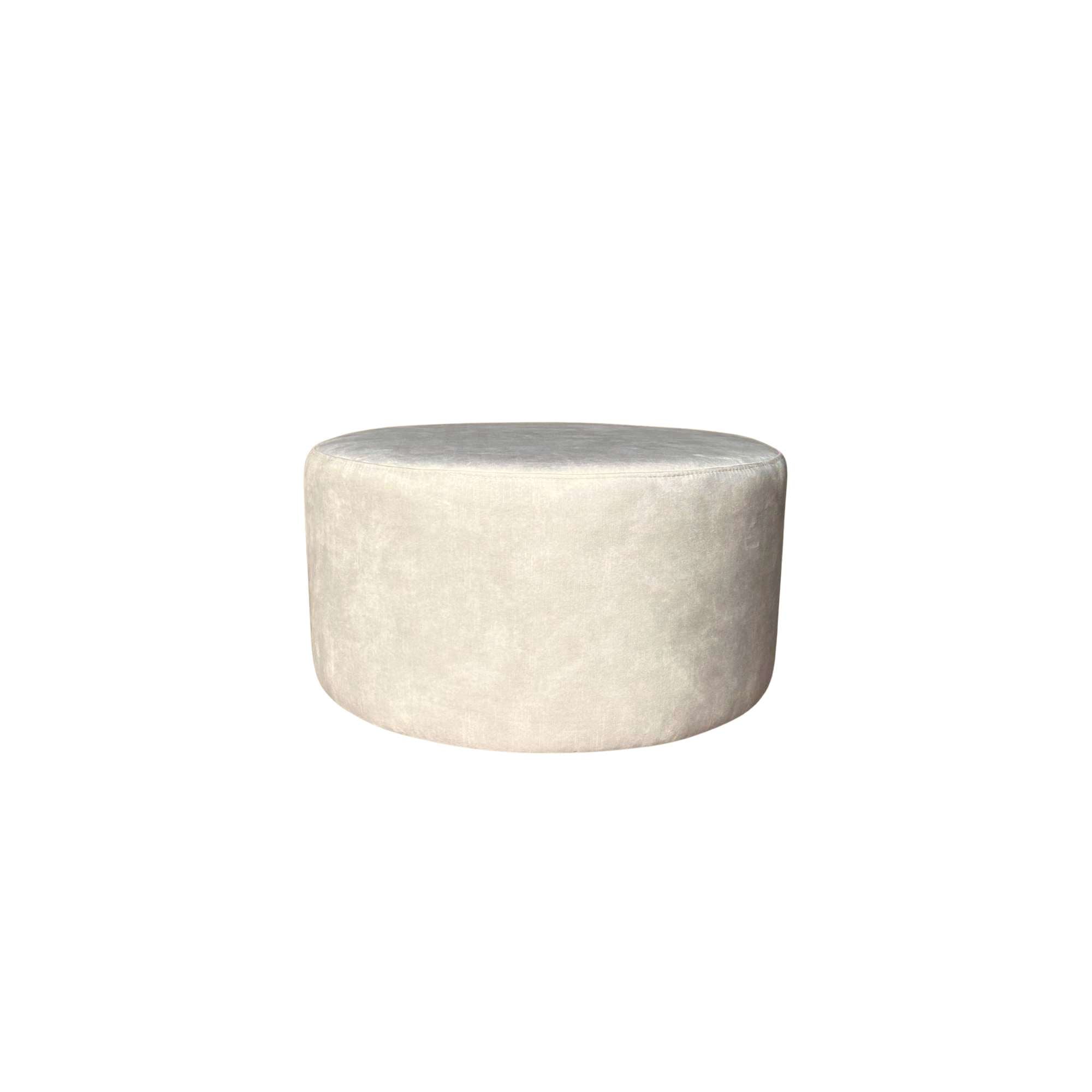 Hocker Rond Velvet Creme 60cm