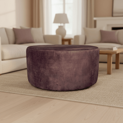 Hocker Rond Velvet Bruin 80cm