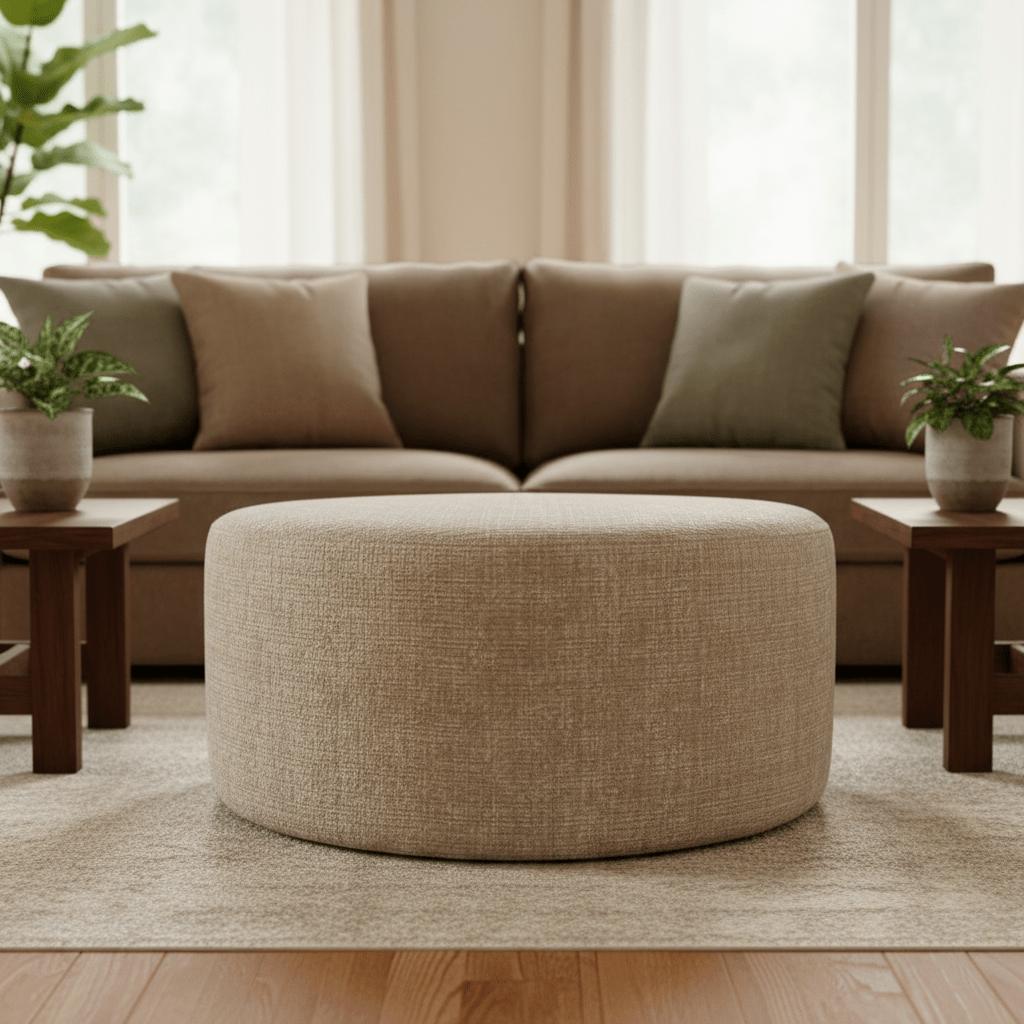 Hocker Rond Beige 80cm