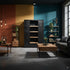Hoge servieskast | Mangohout en Staal | 140x43x200cm - Industrieelinhuis.nl