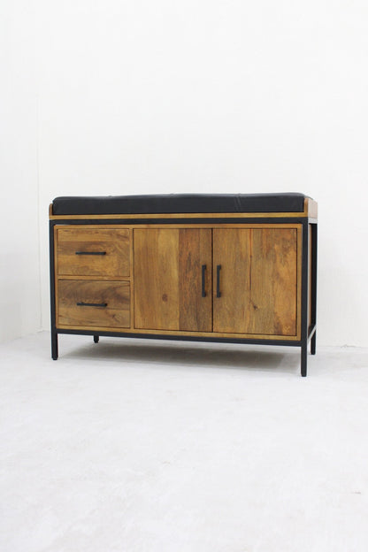 Schoenenbankje met Opbergruimte – Warm &amp; Stijlvol Design 100 × 40 × 60 cm