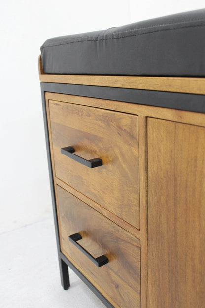 Schoenenbankje met Opbergruimte – Warm &amp; Stijlvol Design 100 × 40 × 60 cm